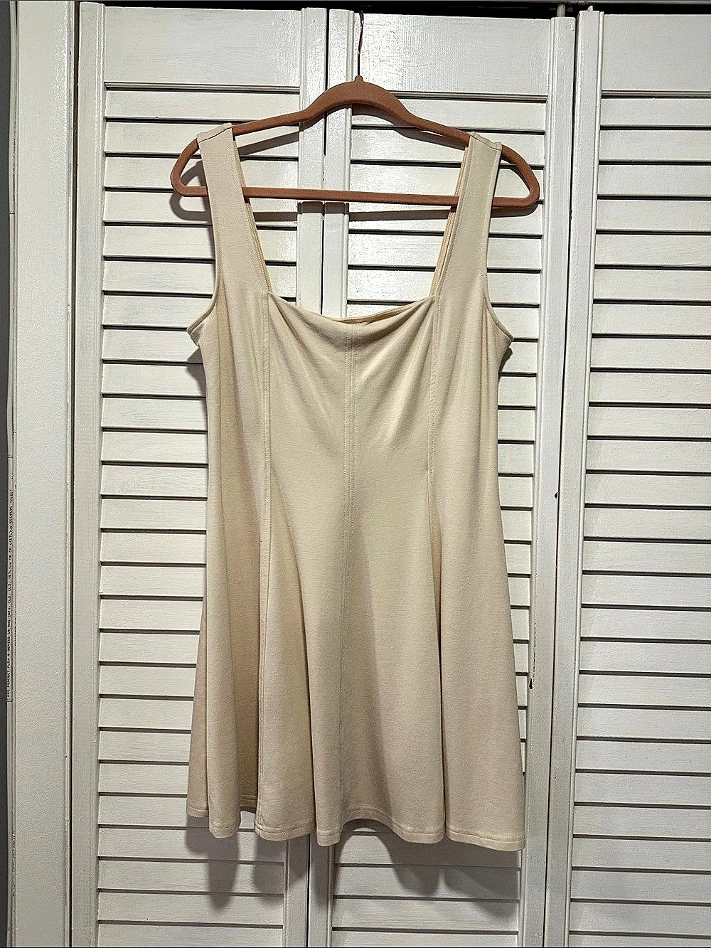 H&M Mini Sleeveless Dress in Beige Size XL Like New